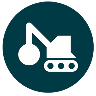 Construction Disposal Services Icon Steel