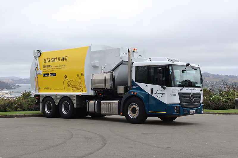 Enviro NZ's Dunedin City Council recycling truck
