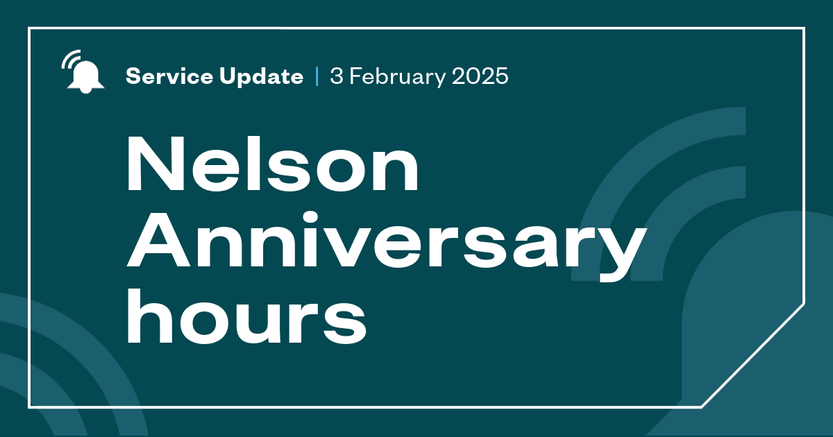 Nelson Anniversary Day Service Hours 2025